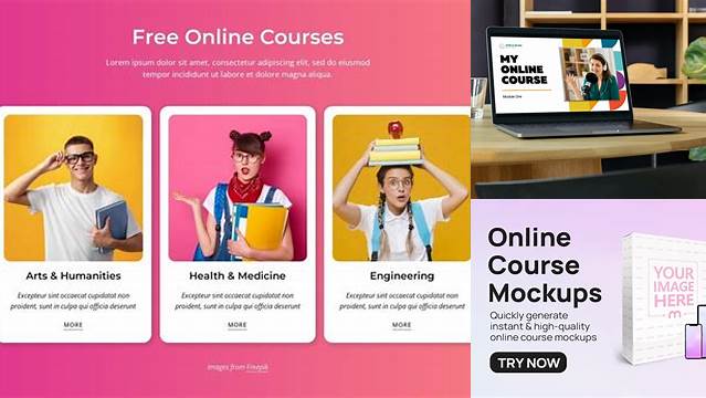 353+ Online Course Mockup For Free Download