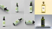 3534+ Dark Glass Olive Oil Bottle PSD Mockup PSD Download