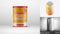 3534+ Metallic Powder Can PSD Mockup Versatile Photoshop File