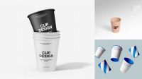 3536+ 250ml White Paper Cup PSD Mockup Creative Free Photoshop Template