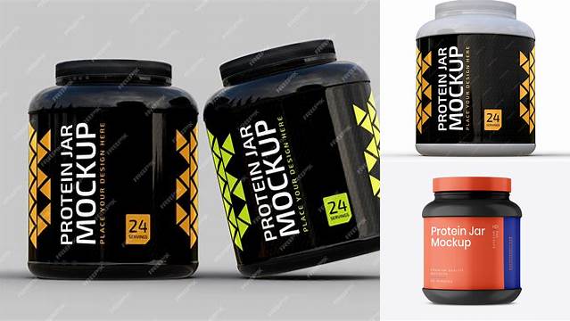 3537+ Clear Protein Jar PSD Mockup High-Resolution PSD Download