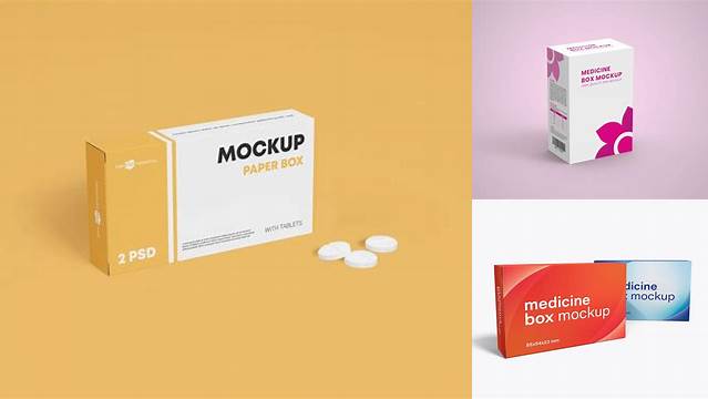 3538+ Medicine Box Mockup Psd Free Download Easy-to-Use PSD Template