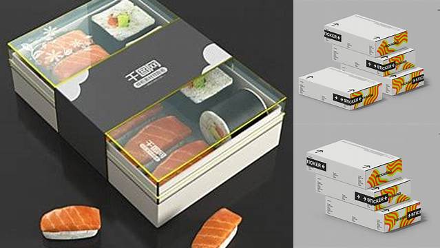 3538+ Sushi Box Mockup Smart PNG Image