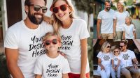 3539+ Family Shirt Mockup Mockup PSD