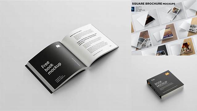 3539+ Square Booklet Mockup Versatile Photoshop File