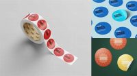 3543+ Round Sticker Mockup Free Download Free