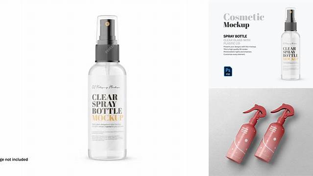 3545+ Clear Glass Spray Bottle PSD Mockup Digital Photoshop Free Mockup