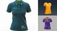 3545+ Female Polo Shirt Mockup Psd Free Download Layered PSD File