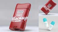 3548+ Plastic Deodorant Stick PSD Mockup Free PSD for Designers