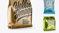 3551+ Metallic Snack Package PSD Mockup Half Side View High Resolution