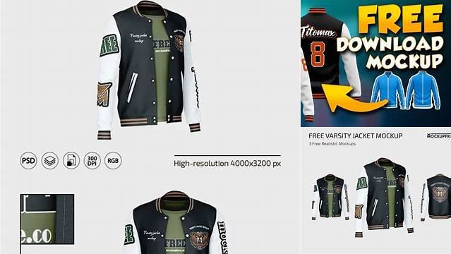 3553+ Free Varsity Jacket Mockup PSD Free Download