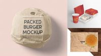 3557+ Burger Wrapper Mockup Free Custom Mockup Graphic Design