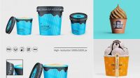 3559+ Matte Ice Cream Cup PSD Mockup Exclusive PSD Design Freebie