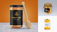 3562+ Honey Jar PSD Mockup Front View Smart Layer PSD