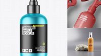 3563+ Matte Metallic Cosmetic Sprayer Bottle PSD Mockup Premium Freebie for Designers