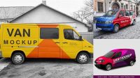 3564+ Panel Van Mockup PSD Download