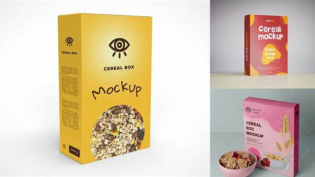 3566+ Cereal Box Mockup Free Exclusive Free PSD Mockups