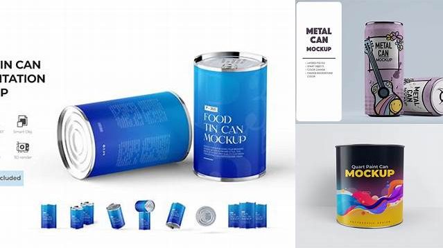 3569+ Metallic Tin Can PSD Mockup with Ring Modern PSD Templates