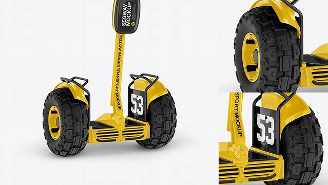 3570+ Glossy Segway PSD Mockup Half Side View Free Graphic Mockup PSD