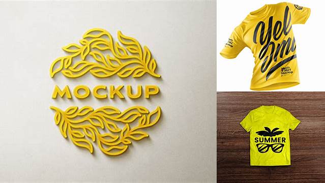 3571+ Free Yellow Images Mockups Advanced Photoshop Template