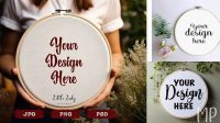 3575+ Embroidery Hoop Mockup For Free Download