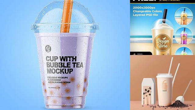 3575+ Milktea Mockup Mockup PSD