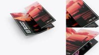 3577+ 4xDL Brochures PSD Mockup High-Angle Shot Exclusive Digital PSD Resource