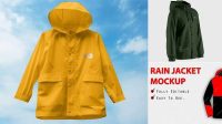 3579+ Rain Jacket Mockup Easy Editable