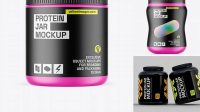 3580+ 300ml Matte Protein Jar PSD Mockup Custom PSD Mockup Template