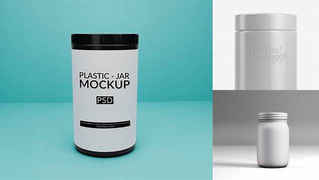 3583+ Cylindrical Plastic Jar PSD Mockup High-Angle Shot Digital Resource Free Download