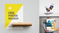 3583+ Paper Poster PSD Mockup Elegant PSD Mockup