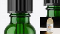 3588+ Green Glass E-Liquid Bottle PSD Mockup Free PSD Mockup Resource