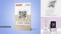 3588+ Qr Code Stand Mockup PSD for Free