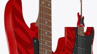 3589+ Electric Guitar with Wooden Fingerboard PSD Mockup Half Side View Exclusive Digital PSD Resource