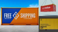 3589+ Shipping Container Mockup Free Photoshop Freebie