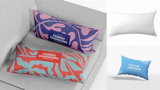 3592+ Rectangular Pillow PSD Mockup High-Quality Editable PSD