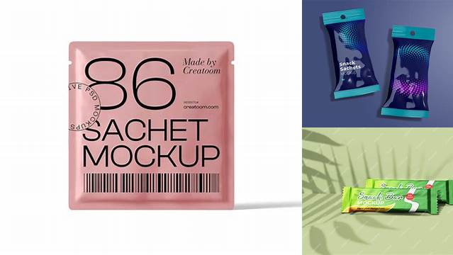 3597+ Glossy Snack Bar Sachet PSD Mockup Front View Custom Graphic Resource Free Download