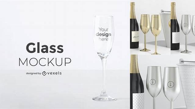 3601+ Champagne Glass PSD Mockup Editable Photoshop File