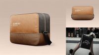 3601+ Leather Smartphone Carrying Bag PSD Mockup Creative and Modern PSD Freebie