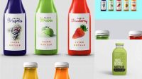 3605+ 350ml Plastic Juice Bottle PSD Mockup Professional Quality PSD Freebie