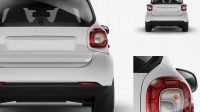 3606+ Smart Fortwo PSD Mockup Back View Versatile Photoshop File