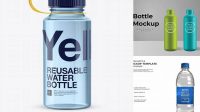 361+ Blue Plastic Reusable Water Bottle PSD Mockup Elegant Photoshop Mockup