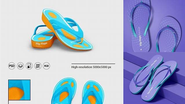 3611+ Flip Flops PSD Mockup Top View Smart Layer Mockup Free