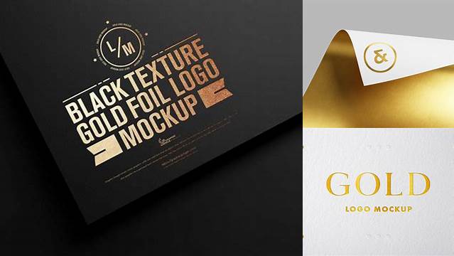 3613+ Gold Foil Mockup For Free Download