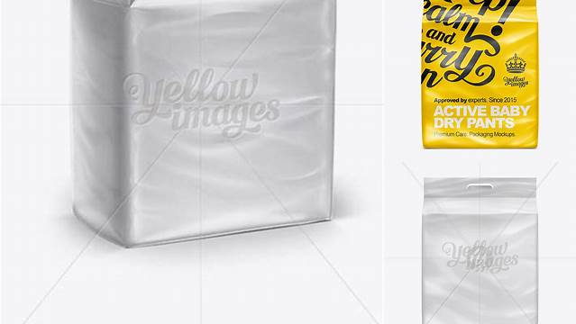 3613+ Large Diapers Package with Handle Editable Photoshop Free Mockup