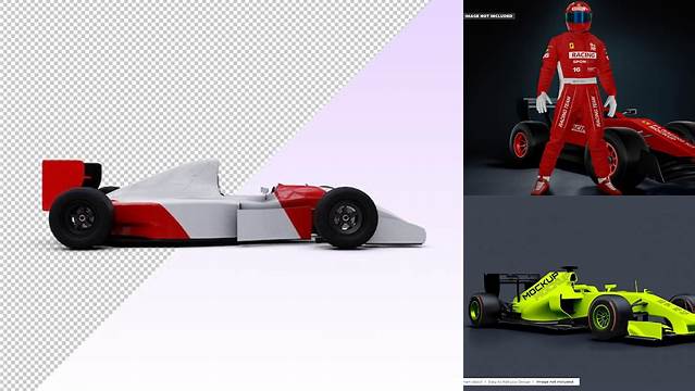 3621+ F1 Car Mockup Free Professional Design PSD