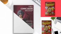 3624+ Free Comic Book Mockup Modern Free PSD Template