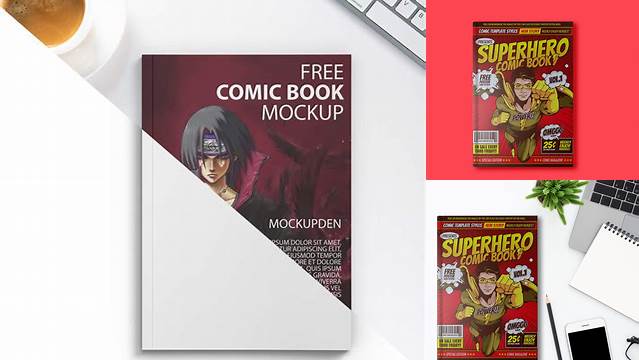 3624+ Free Comic Book Mockup Modern Free PSD Template