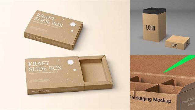 3628+ Two Kraft Boxes PSD Mockup Creative Free Photoshop Template