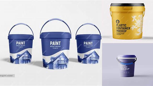 363+ 20L Plastic Paint Bucket PSD Mockup High-End Layered Mockup Free